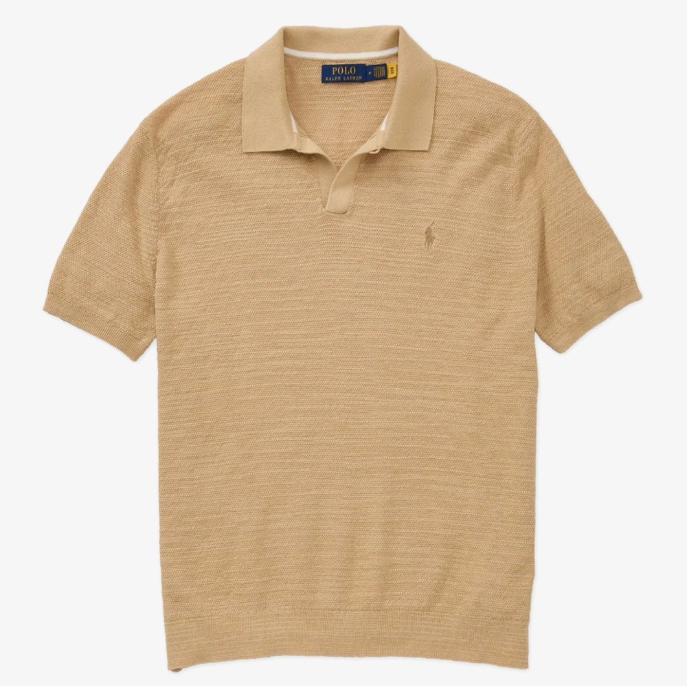 Ralph Lauren Men's Kahki Polo Shirt - Medium